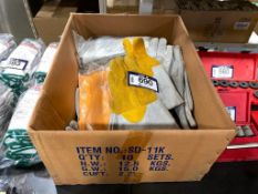 Box of Asst. Welding Gloves, Rubber Gloves, etc.