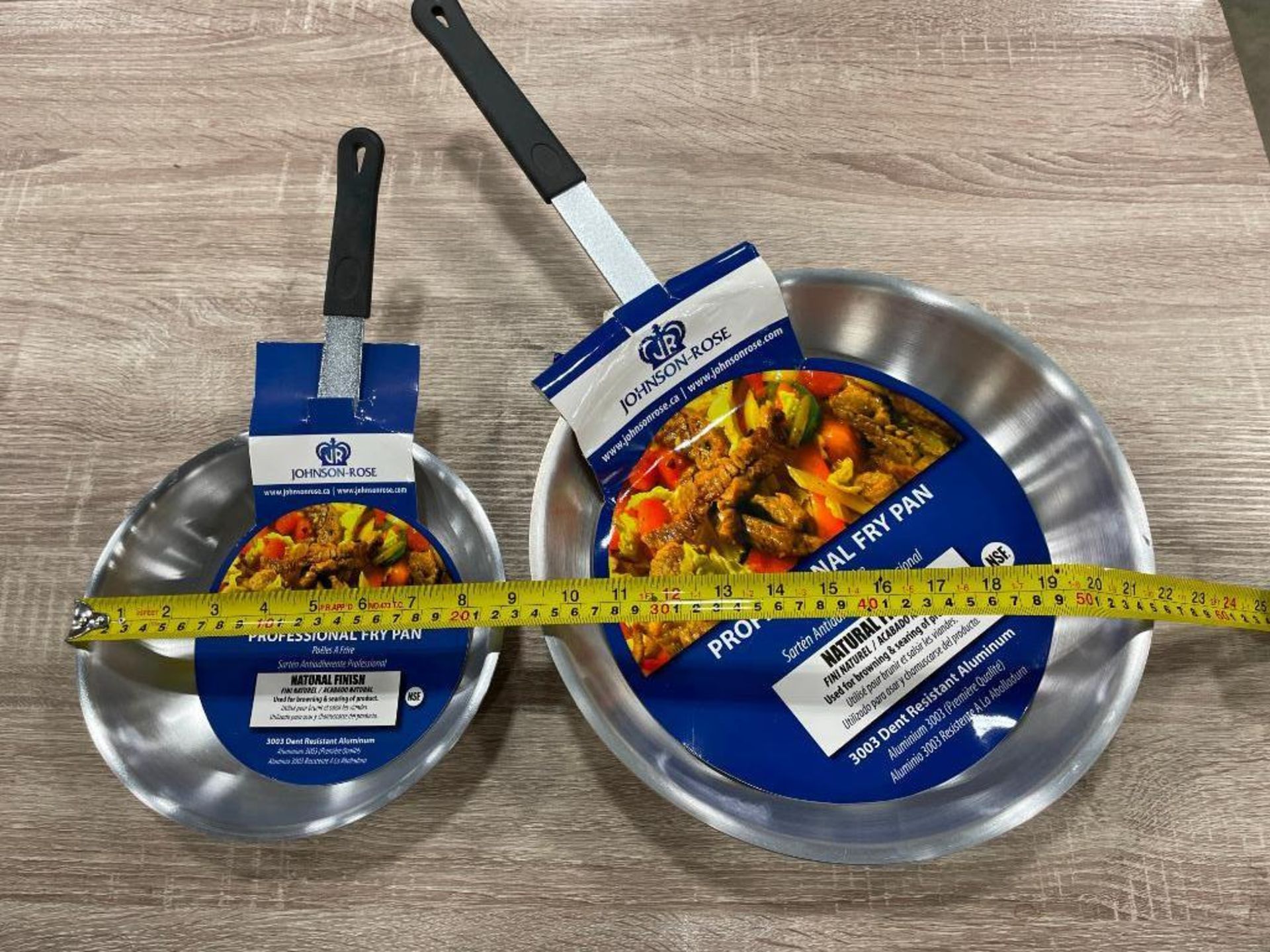 12" & 8" ALUMINUM FRY PAN W/NON-SLIP HEAT RESISTANT HANDLE - JR 63232, 63228 - NEW - Image 3 of 5