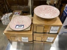 18 PIECE DUDSON MOSAIC CORAL DINNERWARE SET, MADE IN ENGLAND