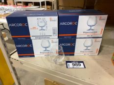 4 BOXES OF 8.25 OZ BRANDY GLASSES, ARCOROC 62661 - 6 PER BOX - NEW