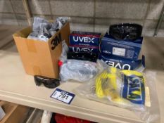 Lot of Asst. Safety Glasses, Goggles, Fall Protection Strap etc.