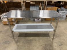 WORKTABLE S/S 24"X60X"34" & UNDERSHELF, 120-WTG2460418