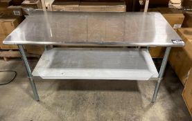 WORKTABLE S/S 30"X60X"34" & UNDERSHELF, 120-WTG3060418