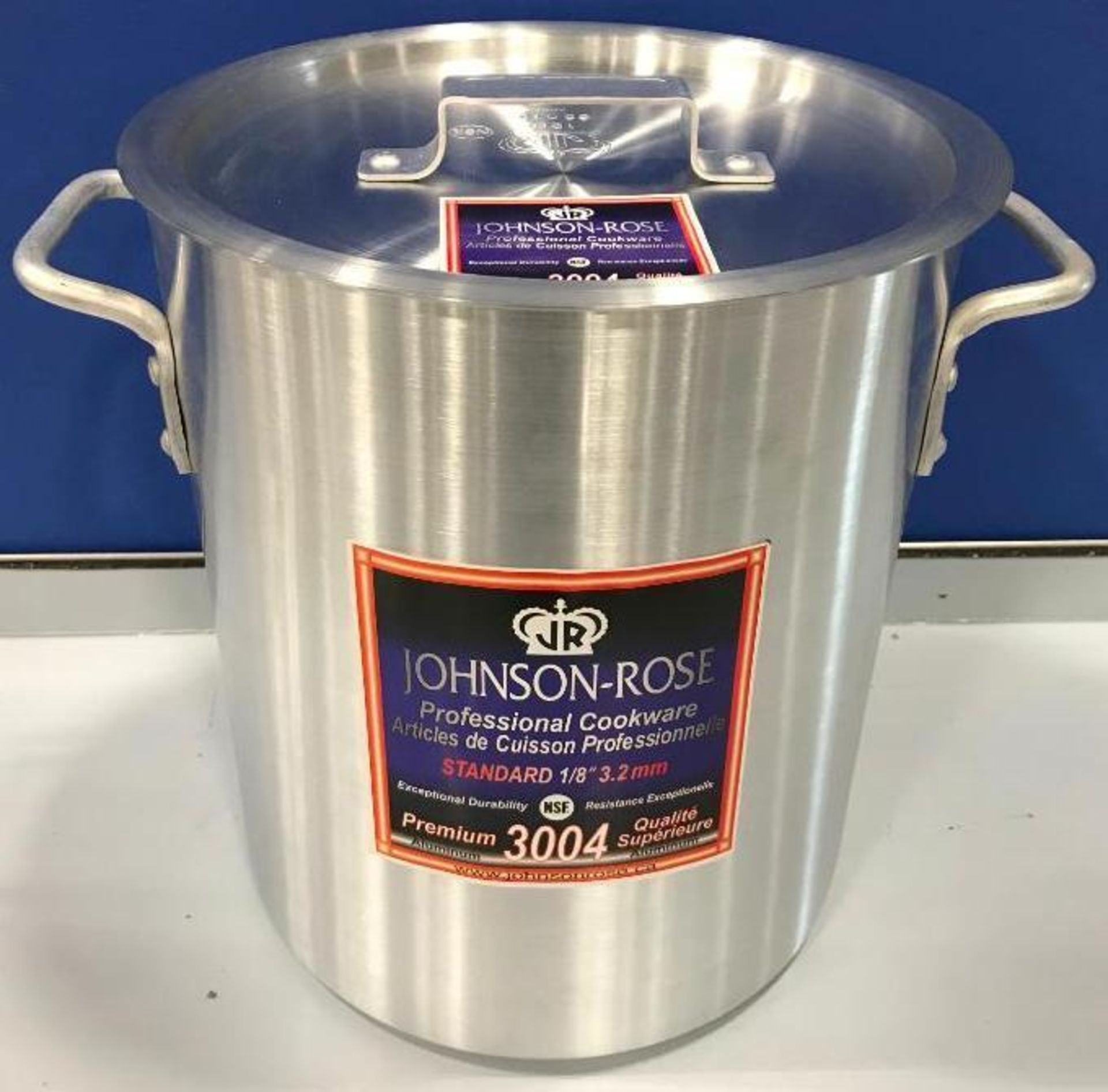 16QT PREMIUM ALUMINUM STOCK POT WITH COVER, JOHNSON ROSE 65516 - NEW