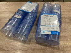 20 OZ PLASTIC STACKABLE BLUE TUMBLERS - LOT OF 24 - NEW