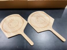 (2) 12" WOODEN PIZZA PEELS