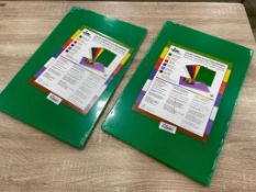 LOT OF (2) GREEN POLY CUTTING BOARD 12 X 18 X 1/2" UPDATE INTERNATIONAL, NSF APPROVED - NEW