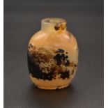 A GOOD CHINESE SUZHOU AGATE SHADOW SNUFF BOTTLE, QING DYNASTY, 19TH CENTURY