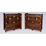 A PAIR OF CHINESE LACQUER CABINETS, LATE QING DYNASTY, EARLY 20TH CENTURY