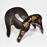 A JAPANESE LACQUERED ‘SAMURAI’ WOOD SADDLE, (SUIKAN KURA) EDO PERIOD, 18TH CENTURY