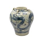 A CHINESE EXPORT BLUE AND WHITE PORCELAIN (SWATOW) JAR, MING DYNASTY, SECOND HALF 16TH CENTURY