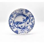 A CHINESE BLUE AND WHITE PORCELAIN DEEP DISH, QING DYNASTY, KANGXI PERIOD, 1662 – 1722