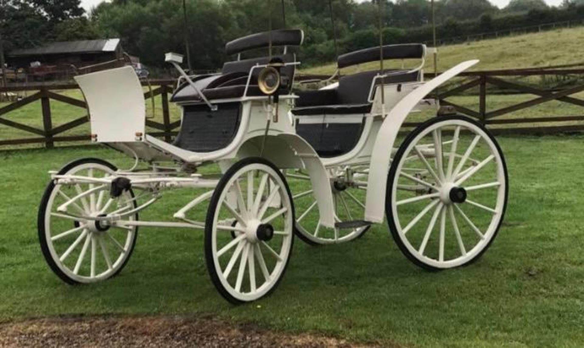 WEDDING CARRIAGE VINTAGE HORSE DRAWN 1870S VICTORIA PHANTOM CARRIAGE.LOCATION NORTH YORKSHIRE.