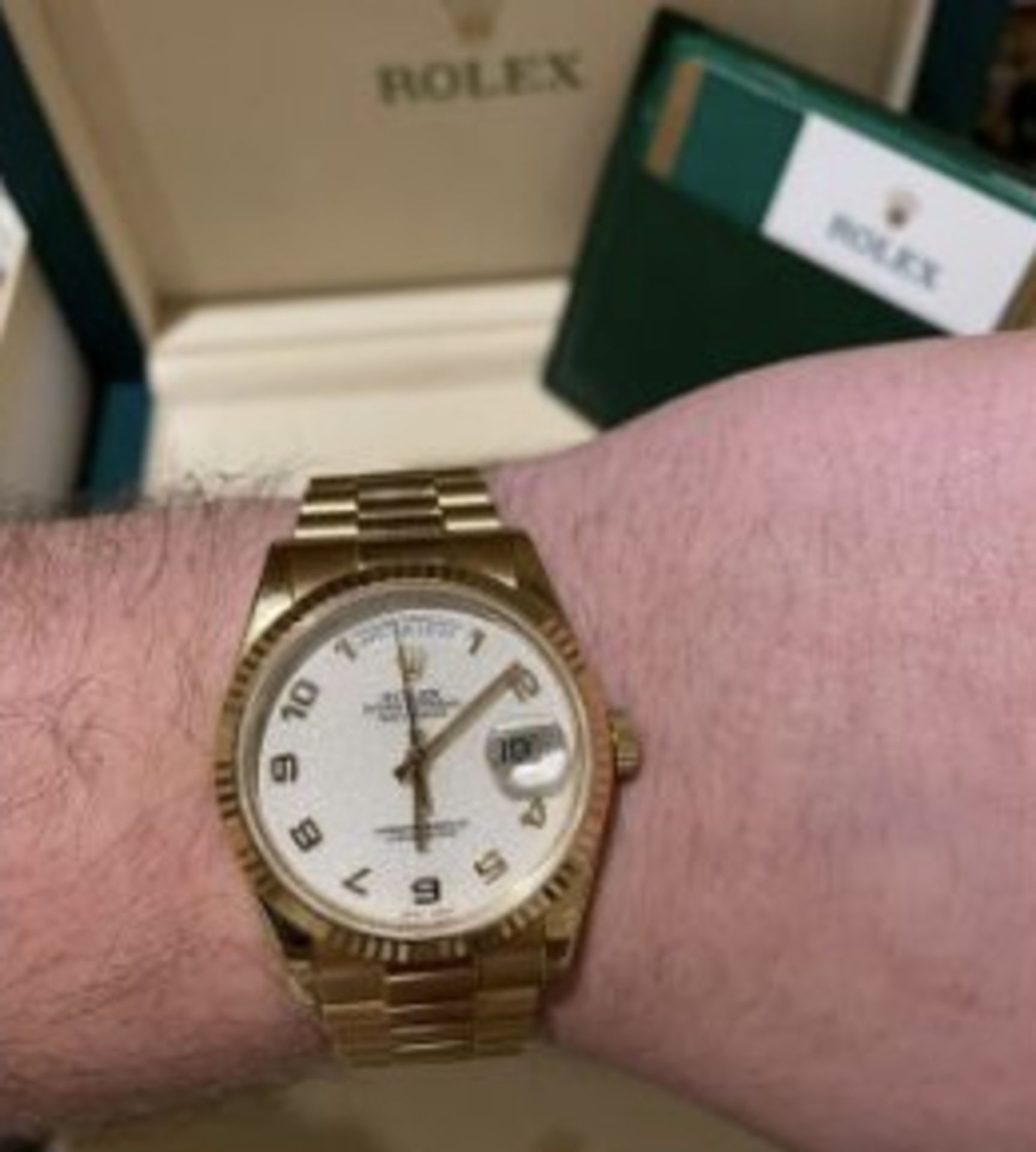 ROLEX DAY DATE 36MM C/W BOX & PAPERS - Image 3 of 5