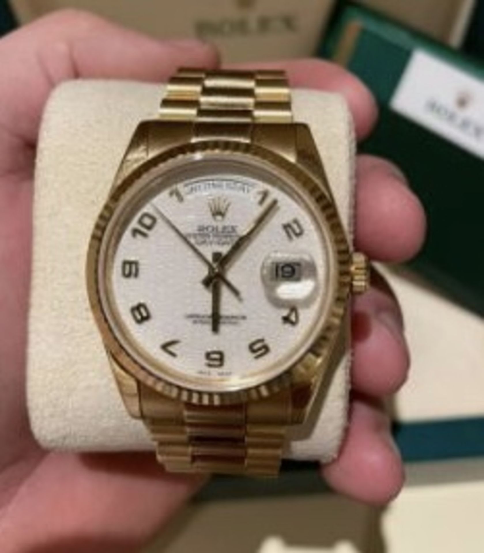 ROLEX DAY DATE 36MM C/W BOX & PAPERS