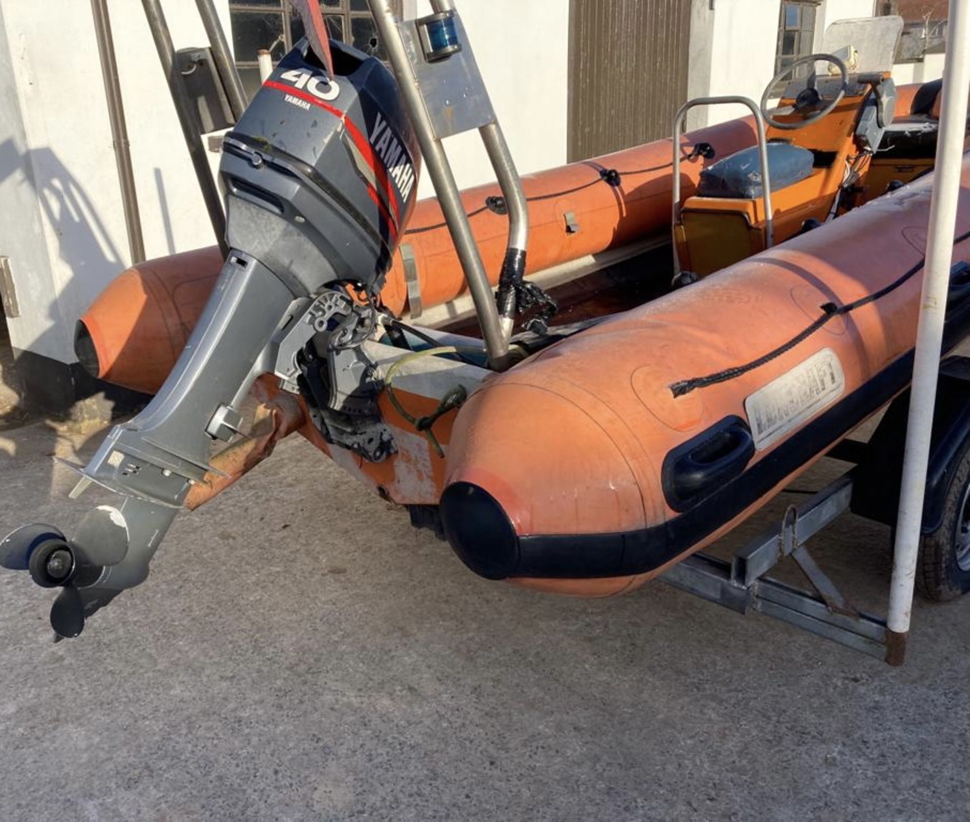 LENCRAFT RIBBED BOAT YAHAMA 40HP ENGINE LOCATION NORTHERN IRELAND. - Image 4 of 6