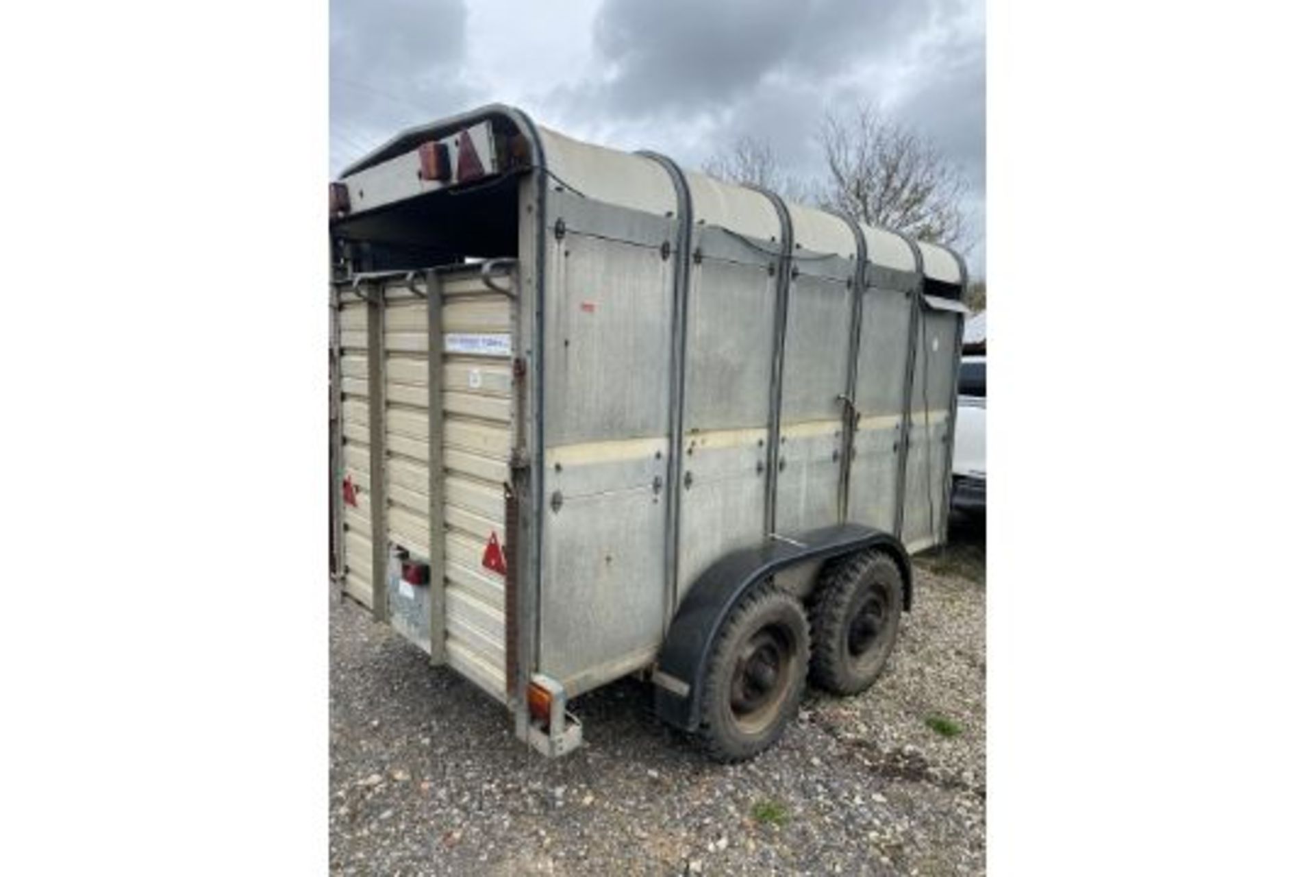 IFOR WILLIAMS CATTLE LIVESTOCK TRAILER  10FT  LOADING GATES & DIVIDER GATE  SPARE WHEEL  LOCATION - Image 3 of 3