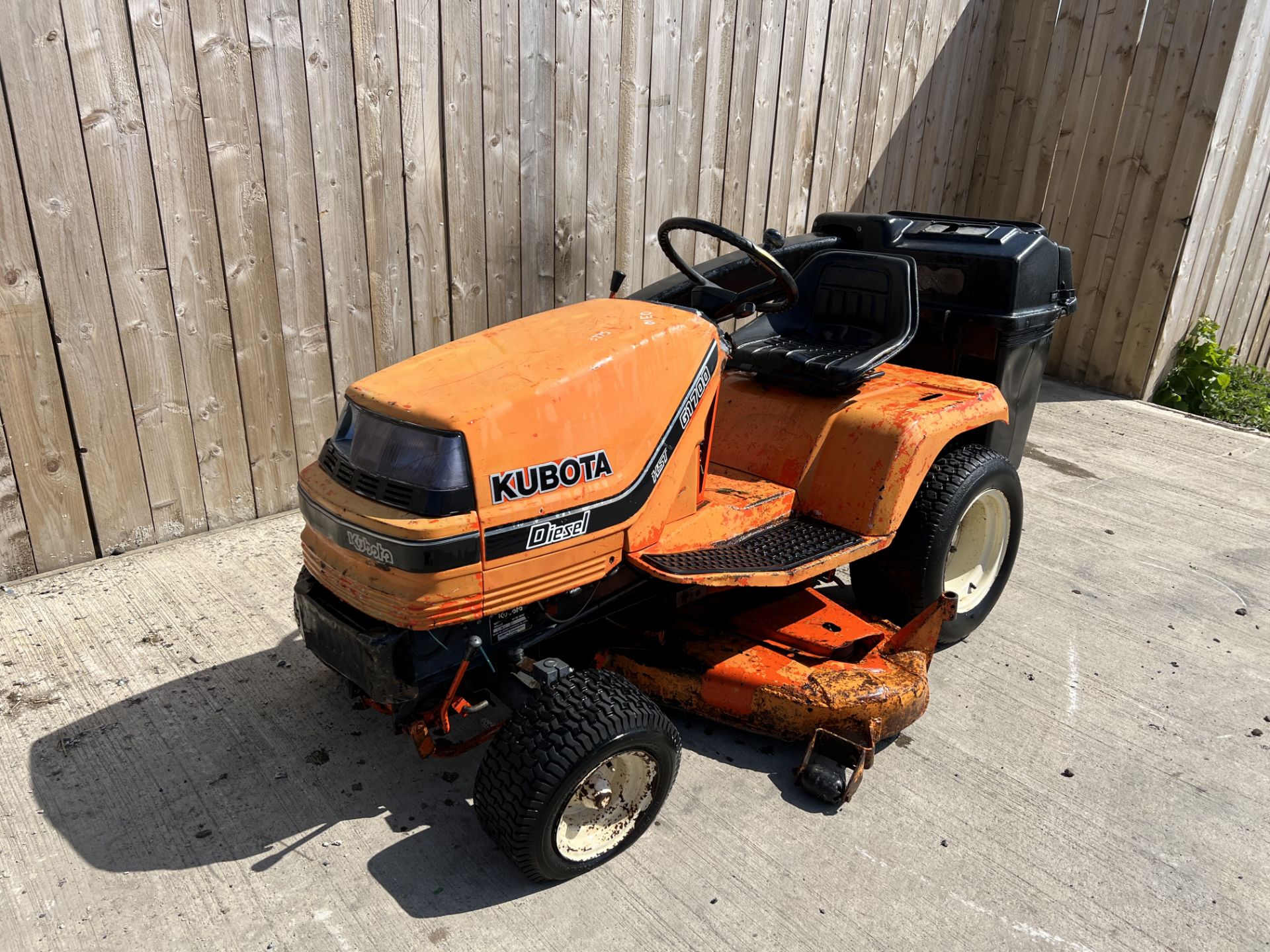 KUBOTA DIESEL RIDE ON MOWER STARTS RUNS AND DRIVES LOCATED IN NORTH YORKSHIRE.