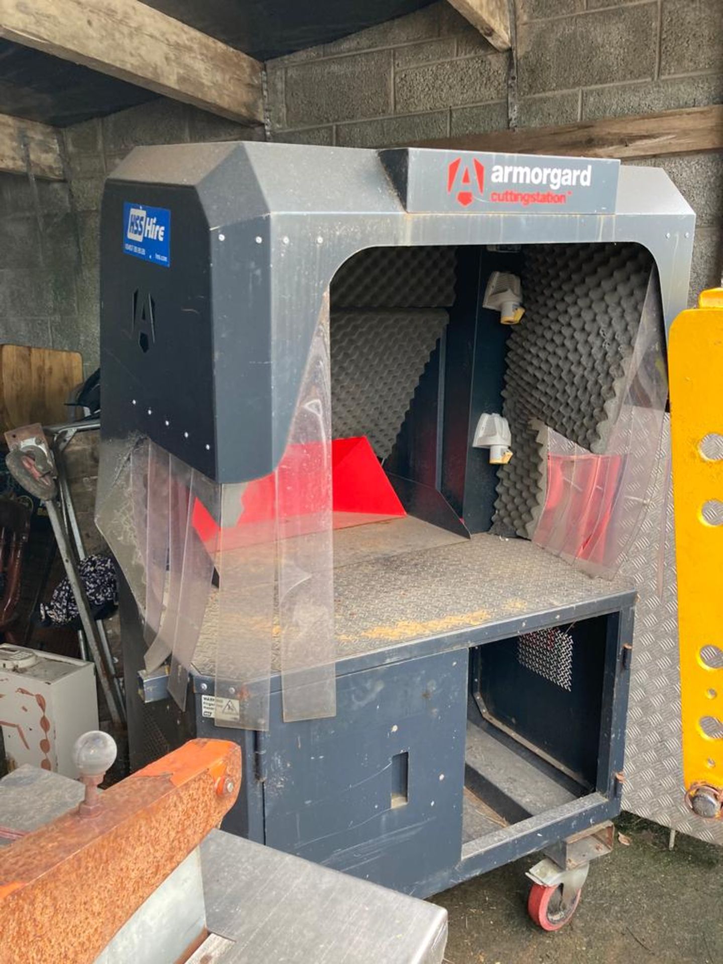 ARMAGUARD CUTTING STATION WELDING BOOTH LOCATION NORTHERN IRELAND.