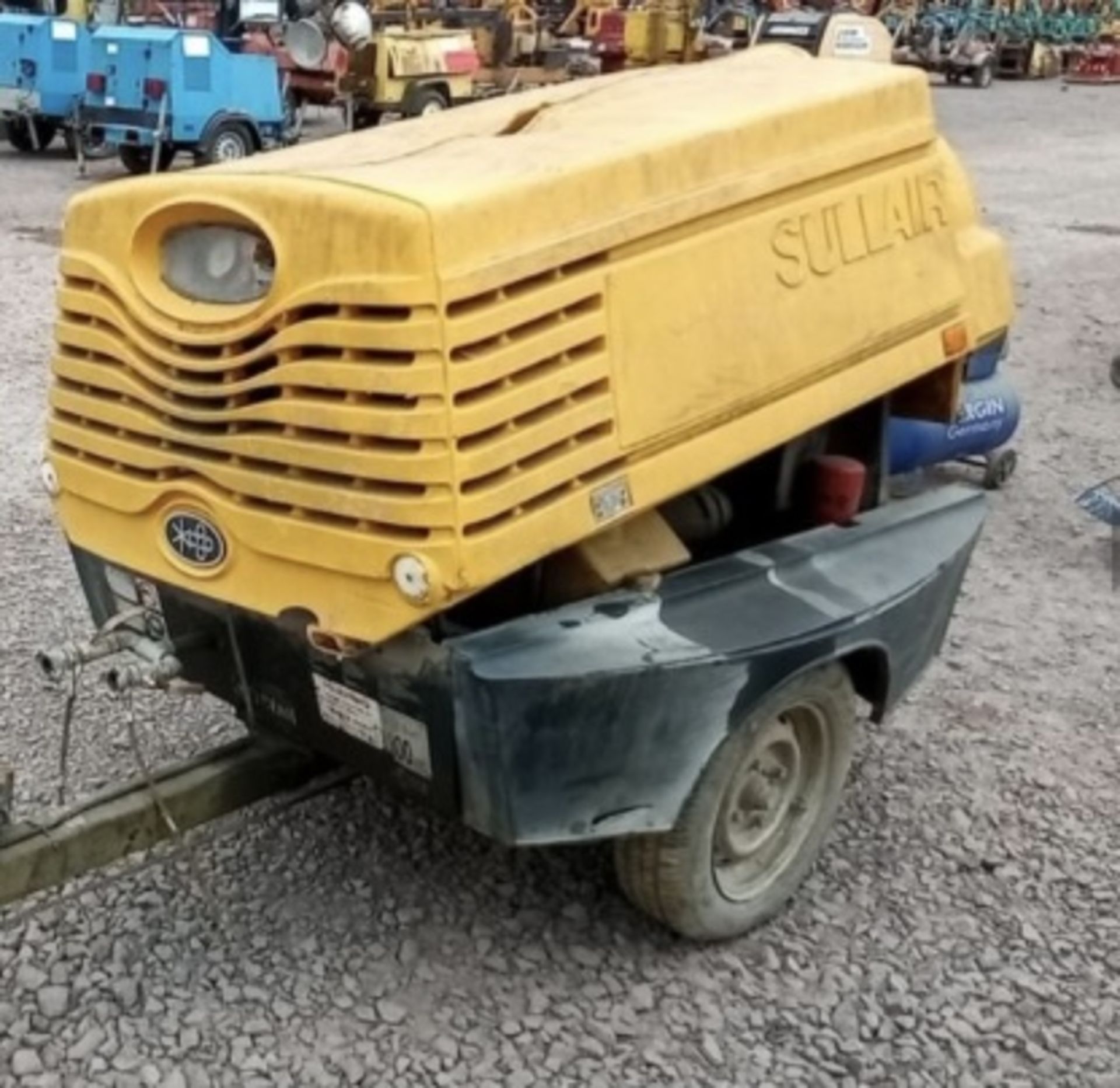 SULLIAR 48K SINGLE AXLE DIESEL COMPRESSOR.LOCATION NORTHERN IRELAND.