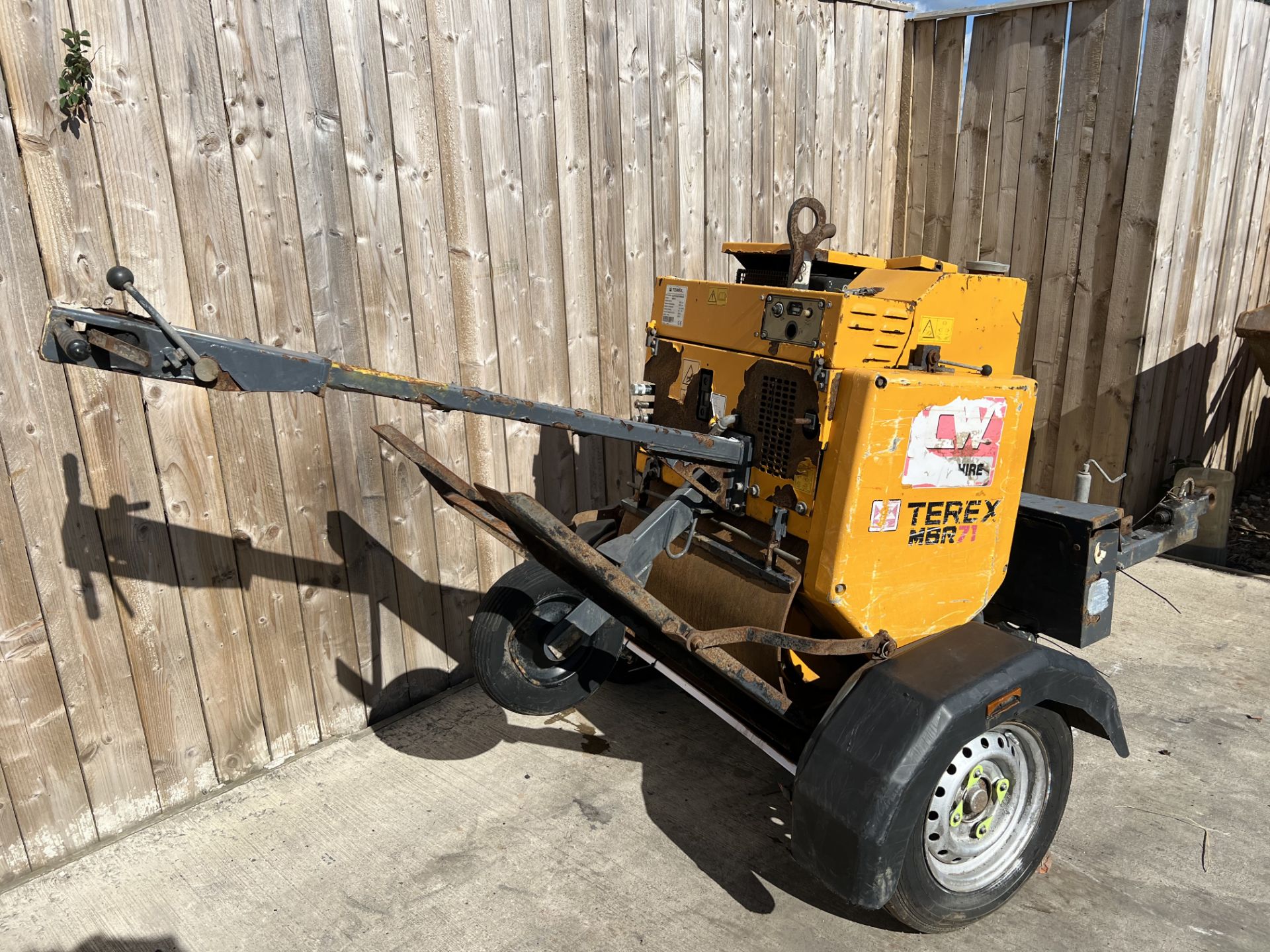 2015 TEREX MBR71 PEDESTRIAN DIESEL ROLLER & TRAILER *LOCATION NORTH YORKSHIRE* - Image 2 of 3