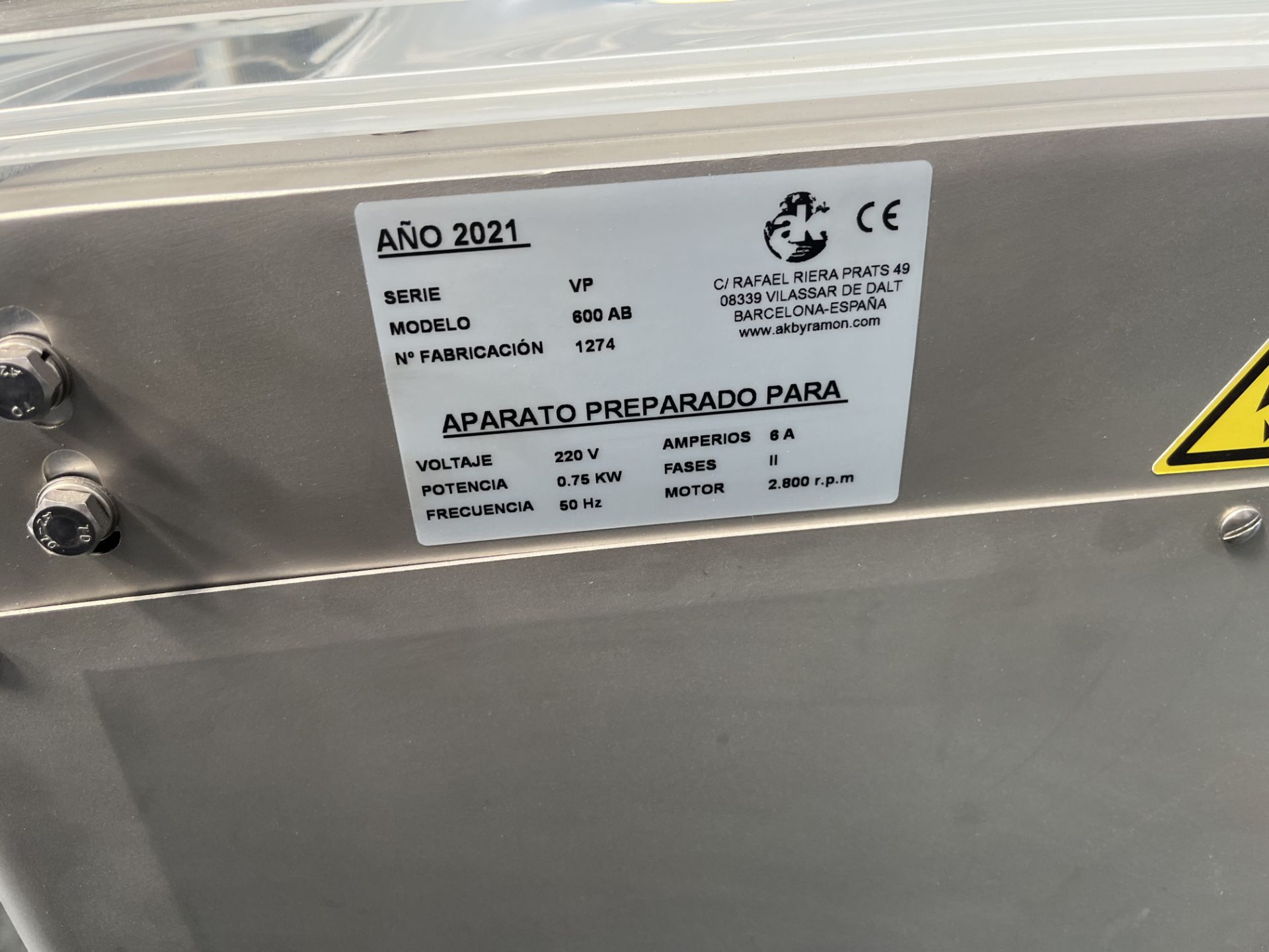 RAMON - AK - 600AB VACUUM PACKER (1029) - Image 6 of 8