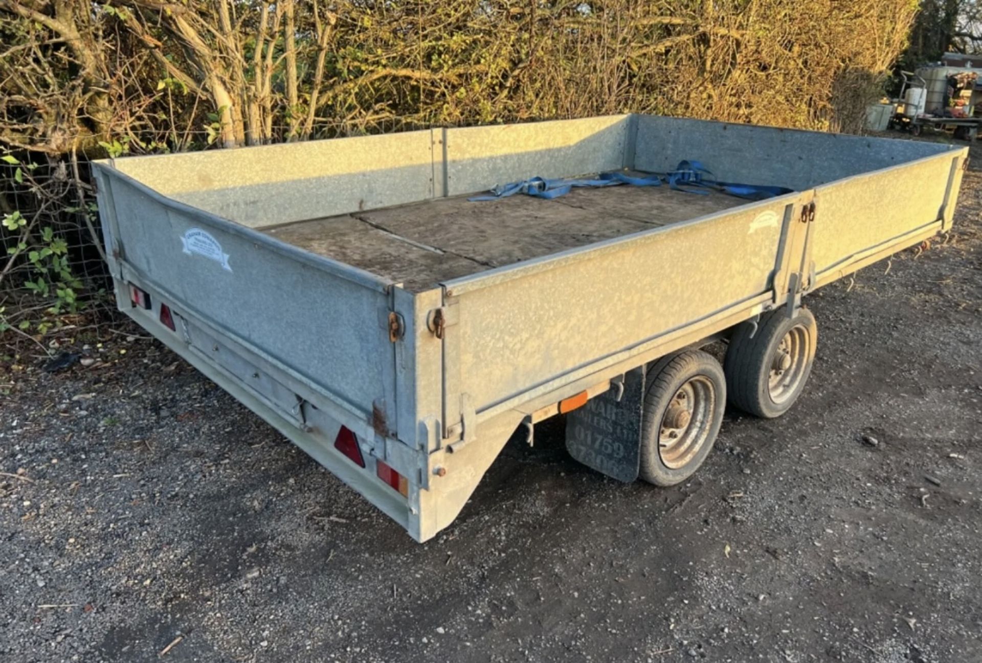 12FT GRAHAM EDWARDS FLAT BED TRAILER *LOCATION NORTH YORKSHIRE* - Image 2 of 4