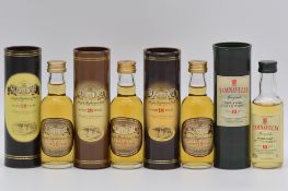 Sixteen assorted miniature single malt whiskies
