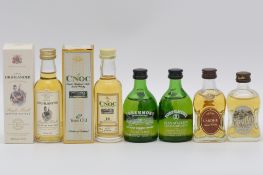 Sixteen assorted miniature whiskies, late 1990s bottlings