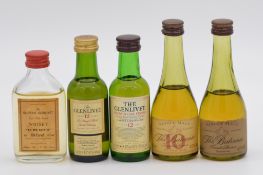Balvenie-Glenlivet "As we Get it", whisky miniature, and other Balvenie and Glenlivet bottlings