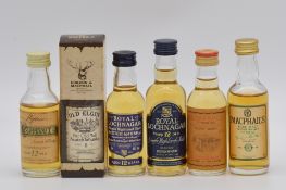 Twelve assorted whisky miniatures