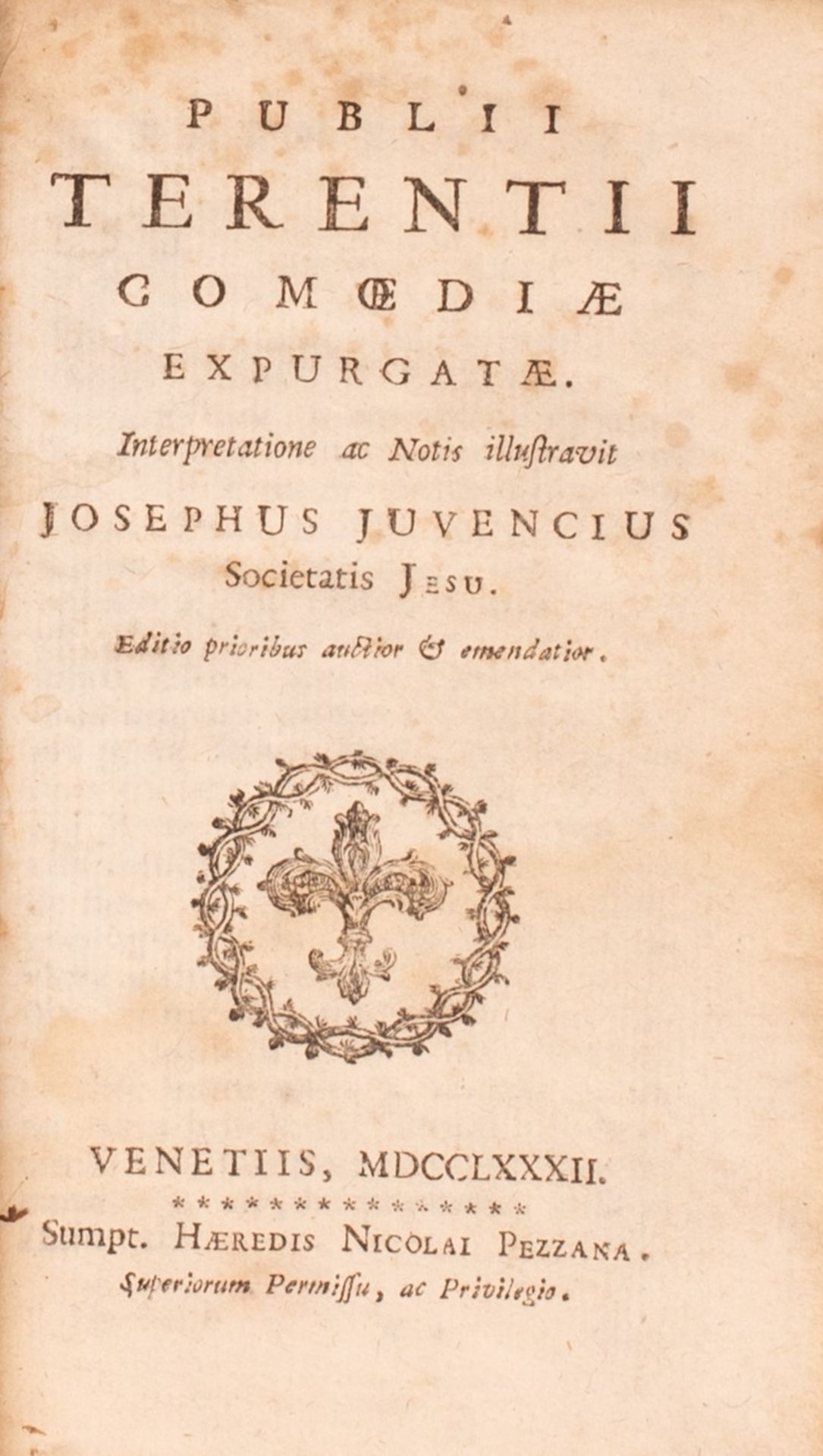 Publii Terentii Comediae expurgatae interpretatione ac notis illustravit Josephu Juvencius Societas  - Image 2 of 2