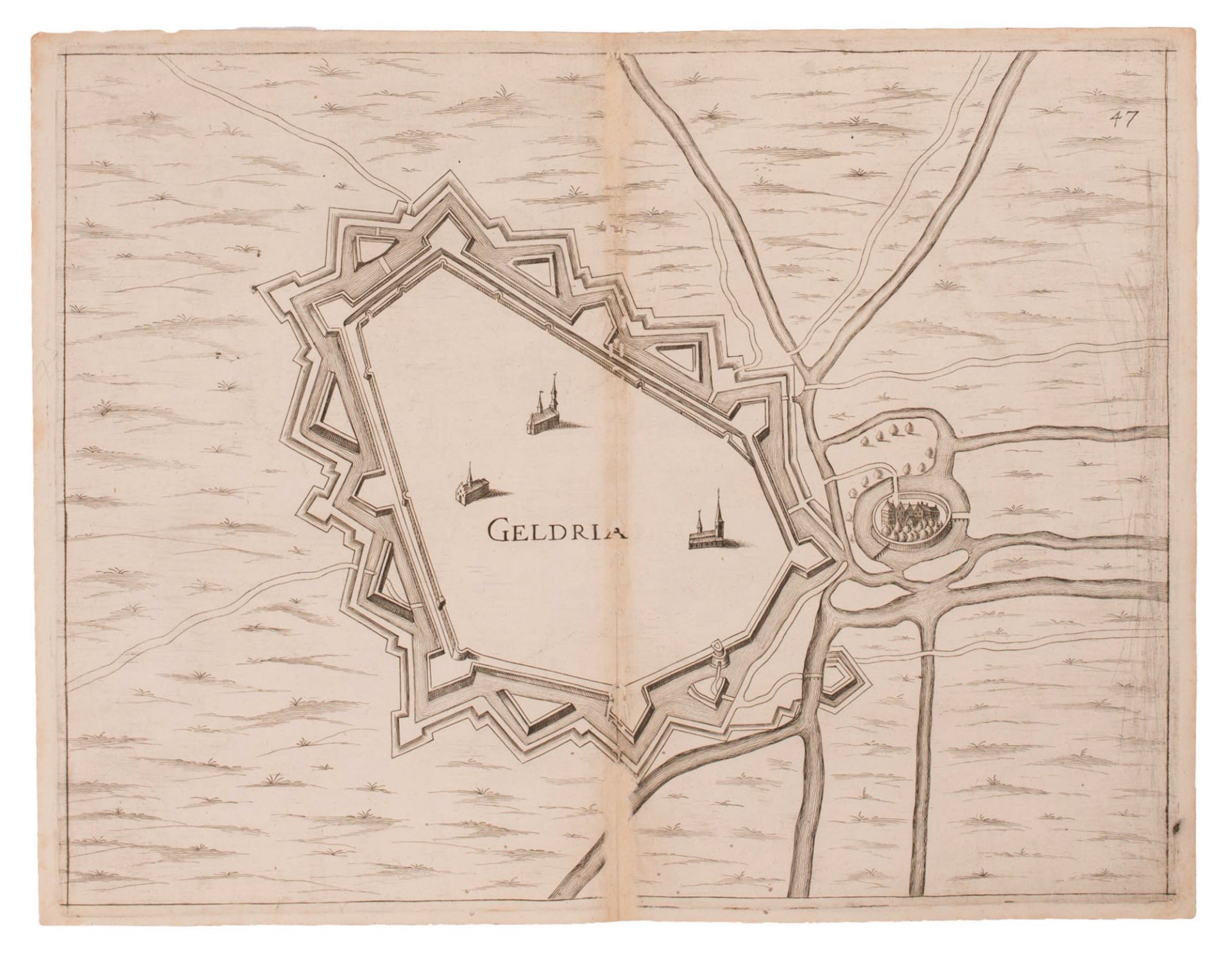 Lotto di 27 incisioni di mappe raffiguranti le piante e le fortezze delle città delle Province Unite - Bild 8 aus 10