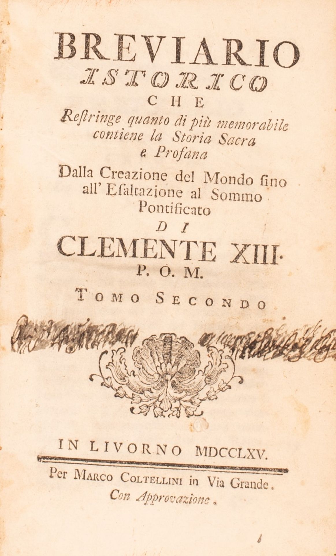 Breviario istorico che restringe quanto di più memorabile contiene la storia sacra e profana dalla c - Bild 2 aus 2