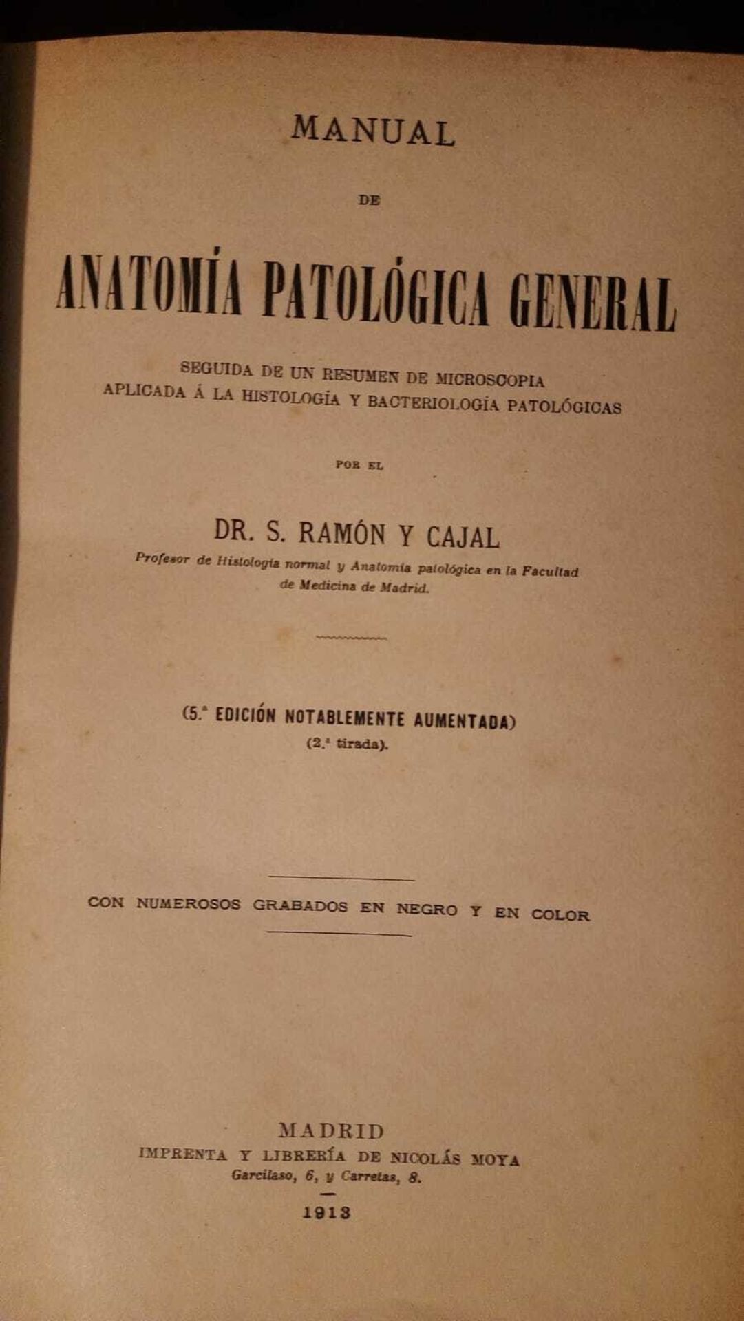 RAMÓN Y CAJAL MANUAL DE ANATOMÍA PATOLÓGICA