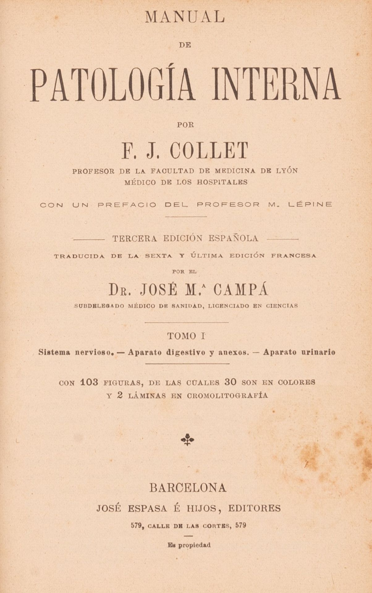 Manual de Patolgia Interna por F. J. Collet - Bild 3 aus 4