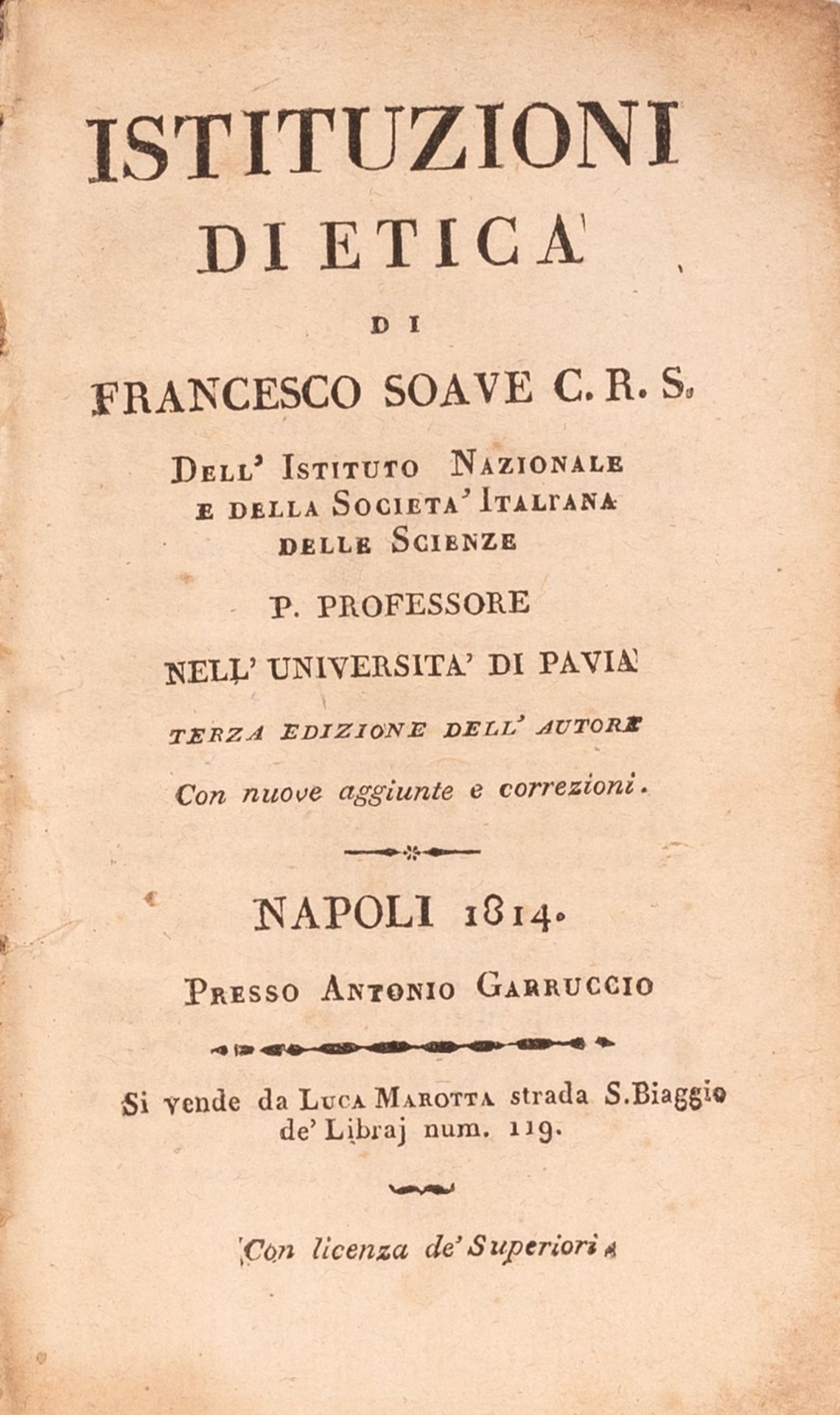 Istituzioni di etica di Francesco Soave dell'Istituto Nazionale e della Società Italiana delle Scien - Bild 2 aus 2