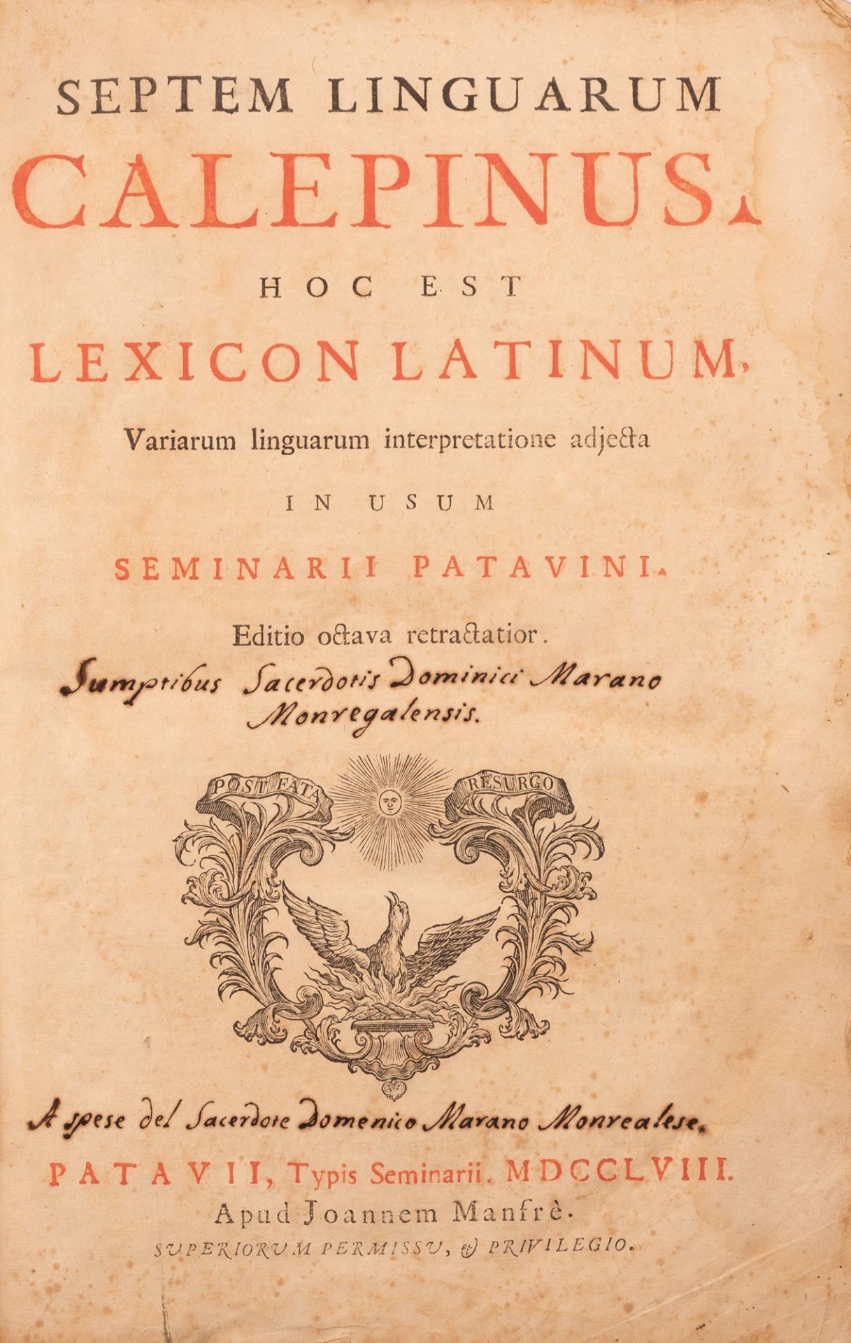 Septem linguarum Calepinus - Image 3 of 3