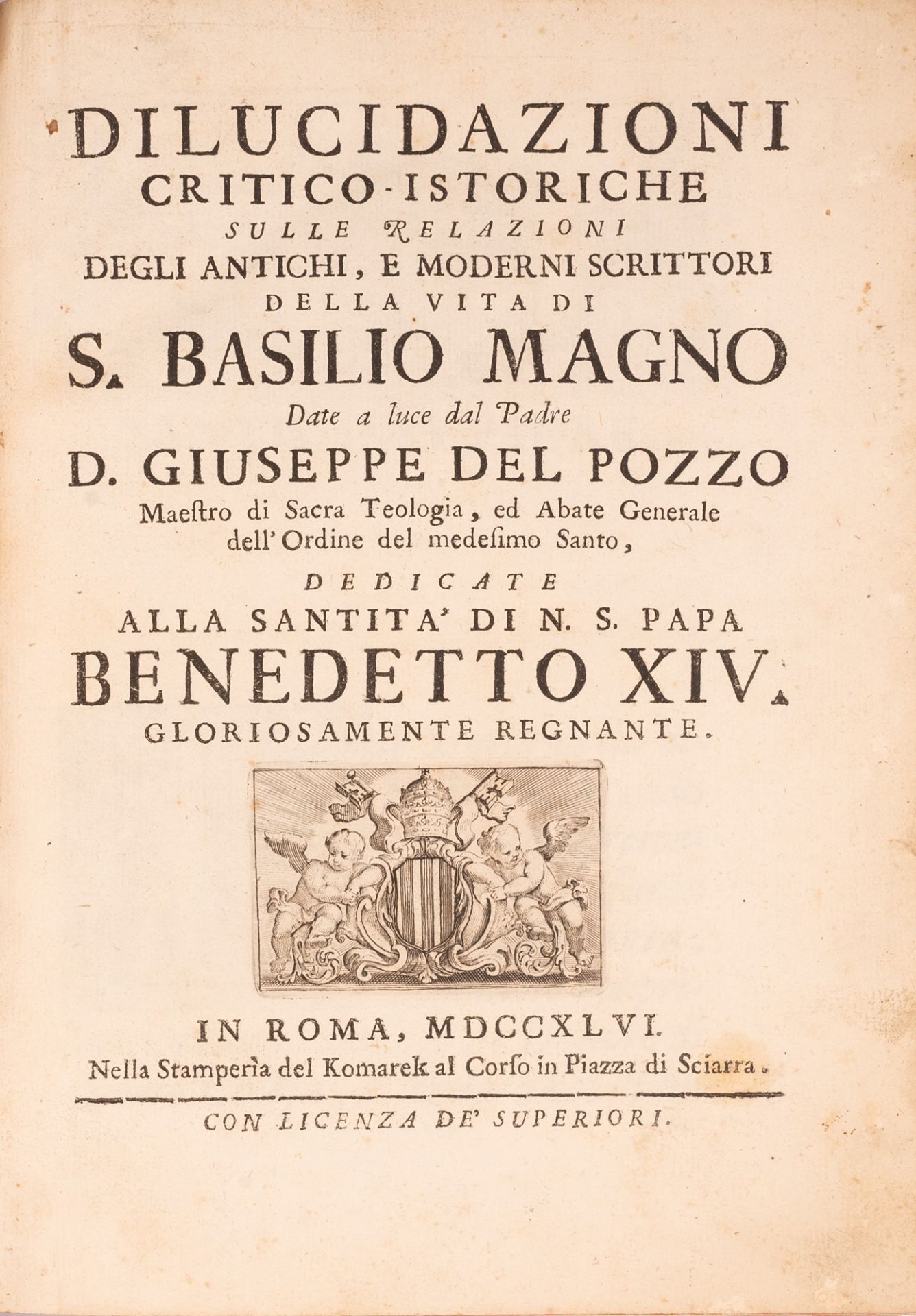 DILUCIDAZIONI CRITICO-ISTORICHE SULLE RELAZIONI DEGLI ANTICHI E MODERNI SCRITTORI DELLA VITA DI S. B - Bild 2 aus 2