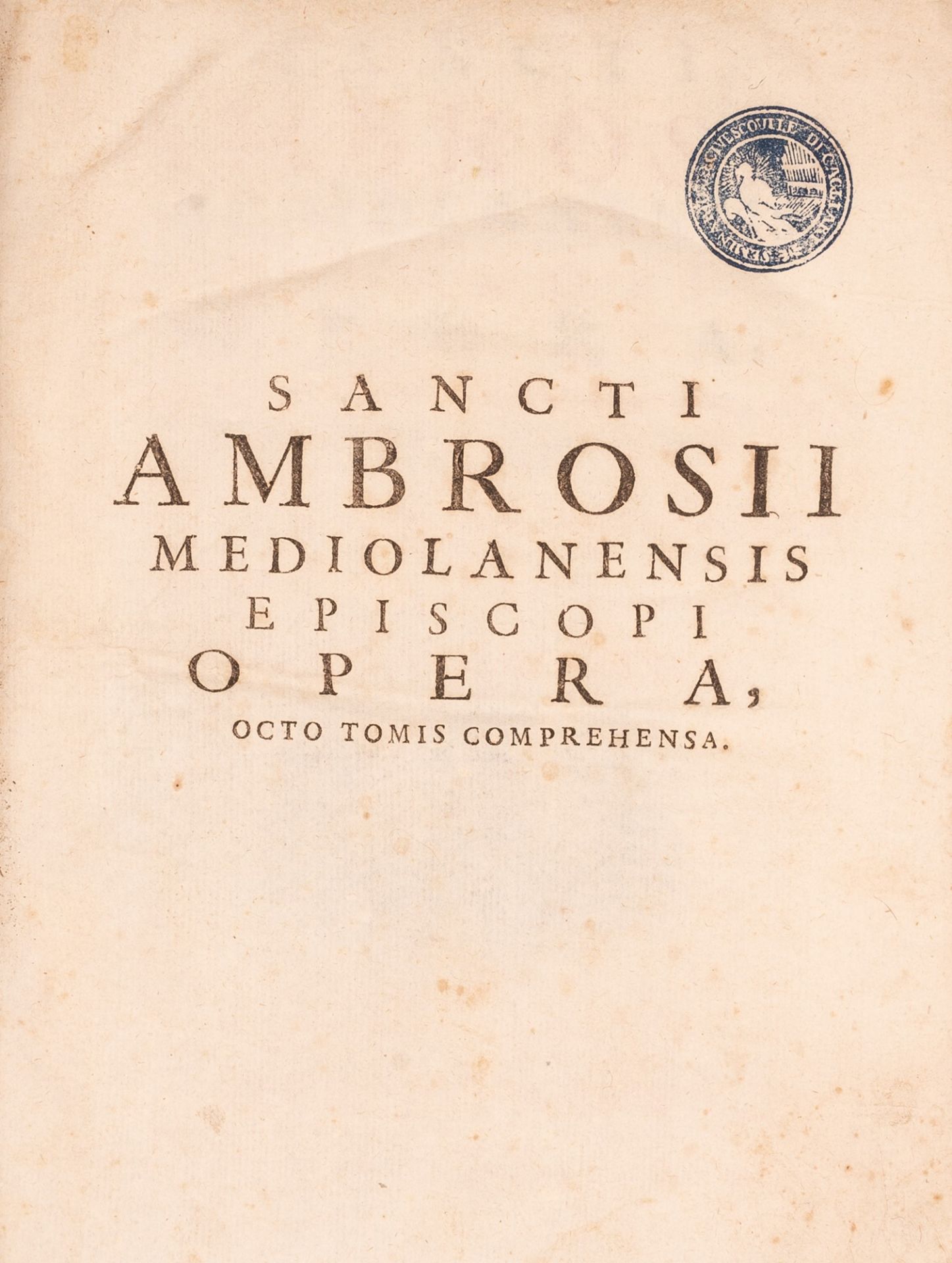 Sancti Ambrosii Mediolanensis Episcopi opera ad manuscrupitos codices vaticanos  Venetiis tipis Fran - Bild 2 aus 3
