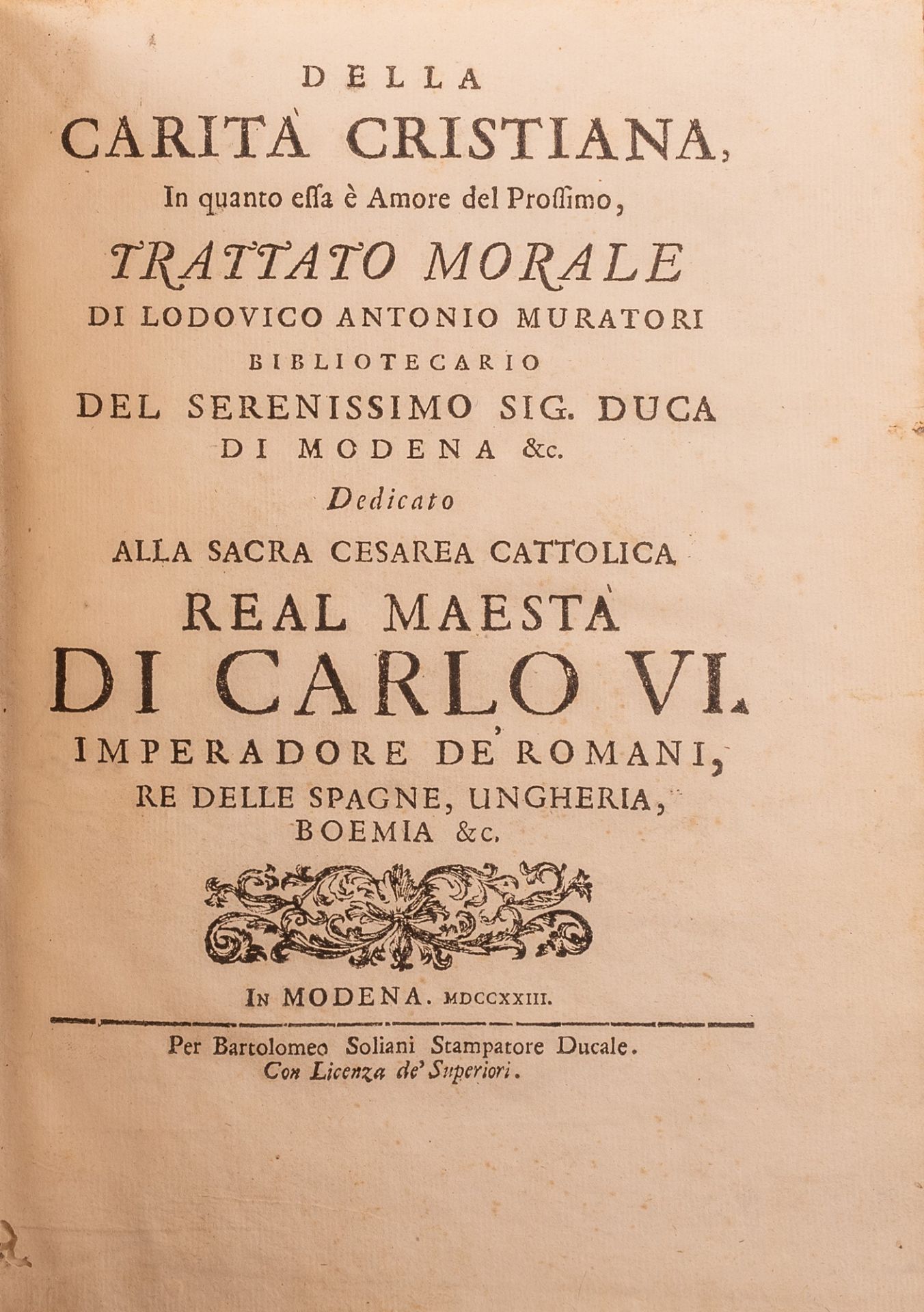 Della carità cristiana, in quanto essa è amore del prossimo, trattato morale di Lodovico Antonio Mur - Bild 2 aus 2