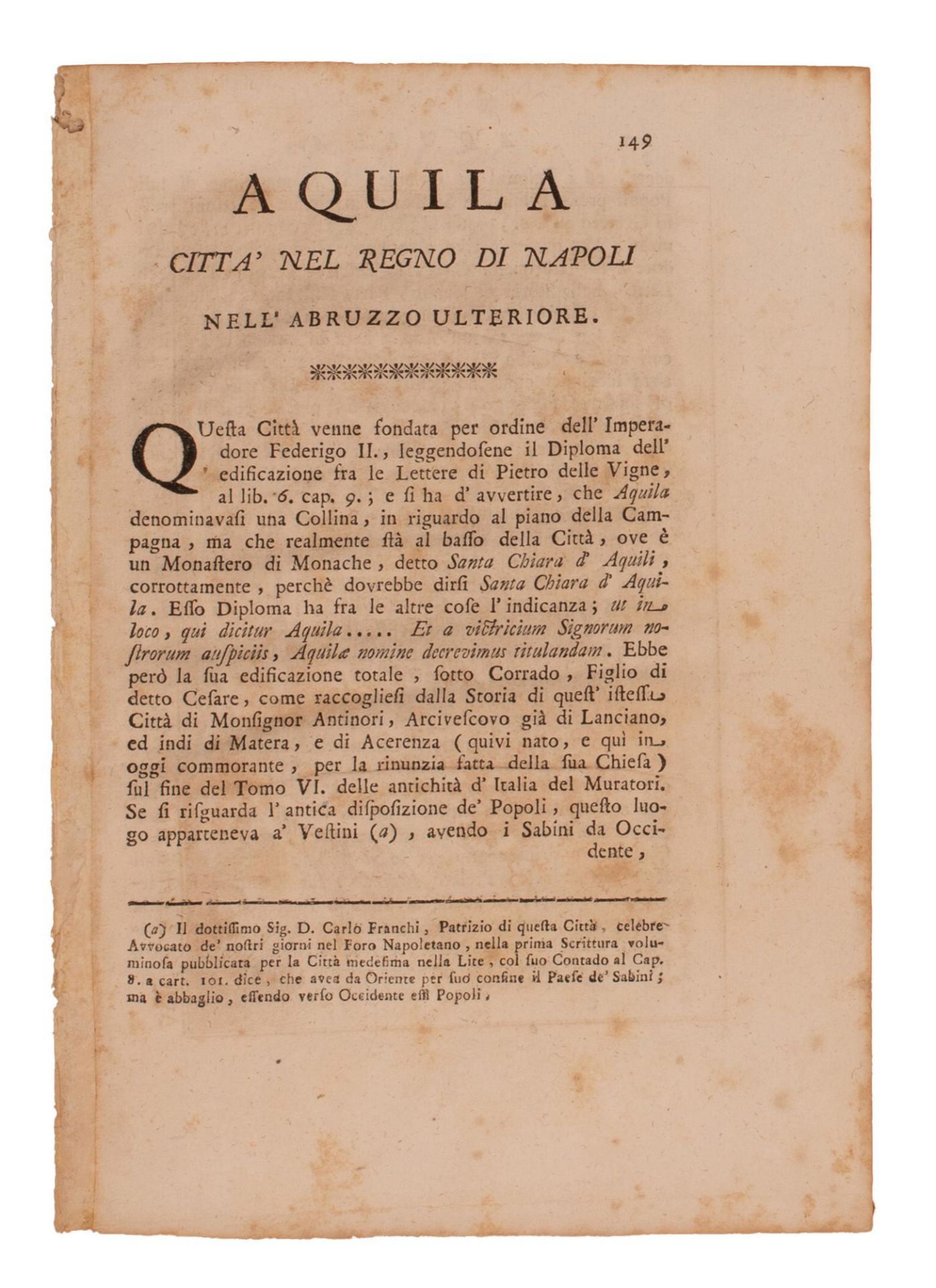 Lotto L'Aquila ( Storia, Costumi e Vedute) - Bild 3 aus 4