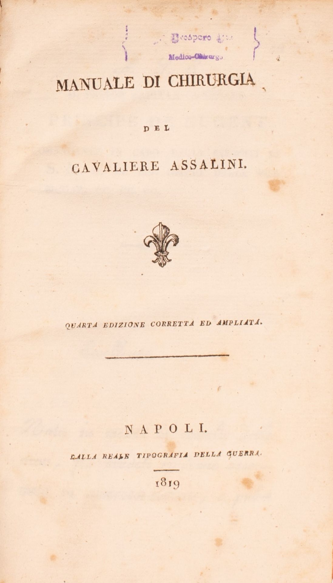 Manuale di chirurgia del Cavaliere Assalini - Bild 2 aus 4