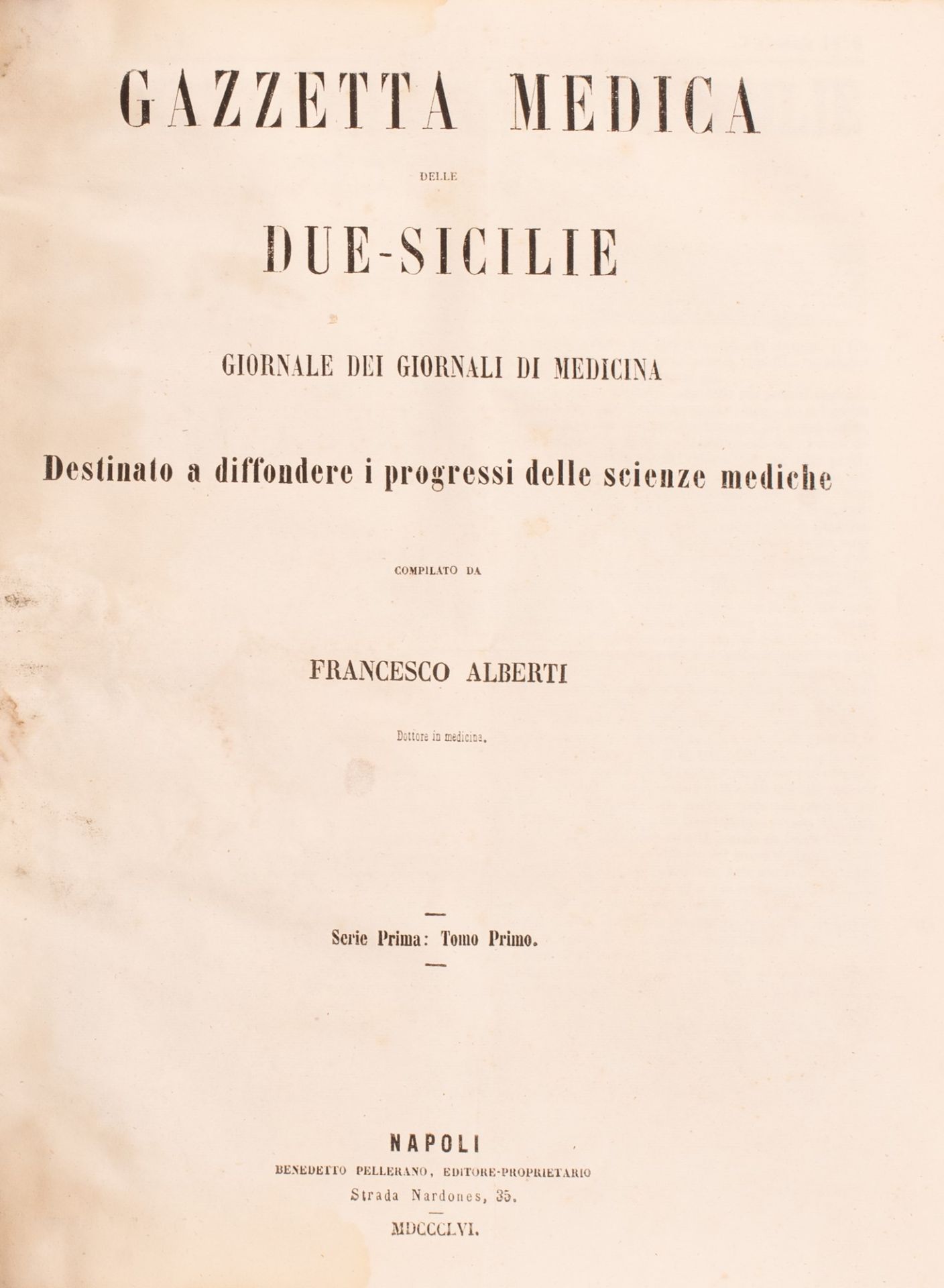 Gazzetta Medica delle due Sicilie... compilato da Francesco Alberti - Bild 3 aus 4