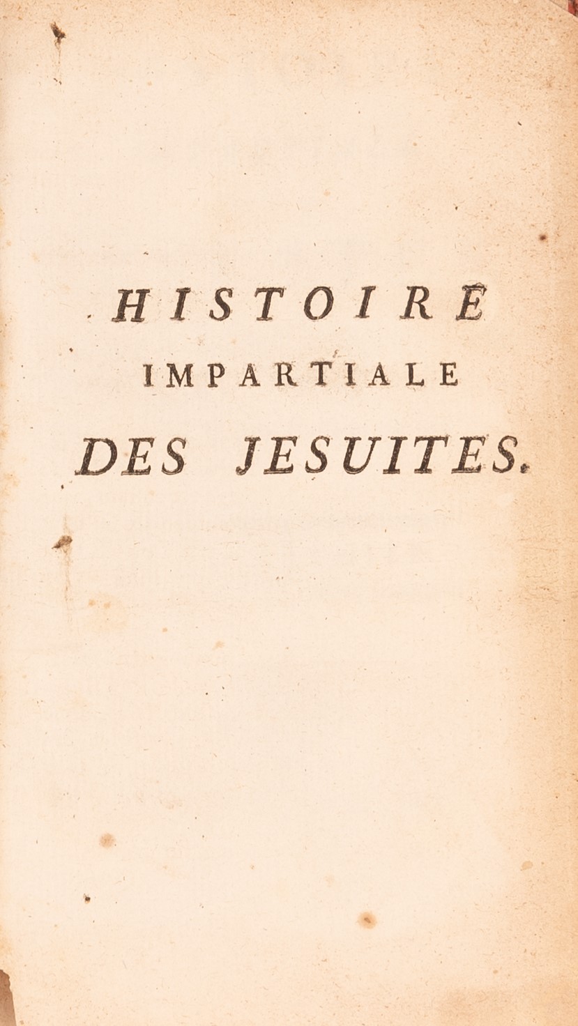 Histoire impartiale des Jesuites depuis leur ètabissment jusq'ua leur premier expulsion (tome premie - Image 2 of 3