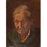 Anonimo del XIX secolo - (Attribuibile) Emilio Rubei Ritratto di vecchia signora
