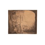 Rembrandt (da) Pietro e Giovanni guariscono uno storpio davanti al tempio