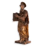 Scultura in legno policromo e dorato raffigurante San Pietro