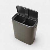 (Jb) RRP £195 Lot To Contain 1 Boxed Brabantia Bo Touch Bin With 2 Inner Buckets (2 X 30L) (1812532)