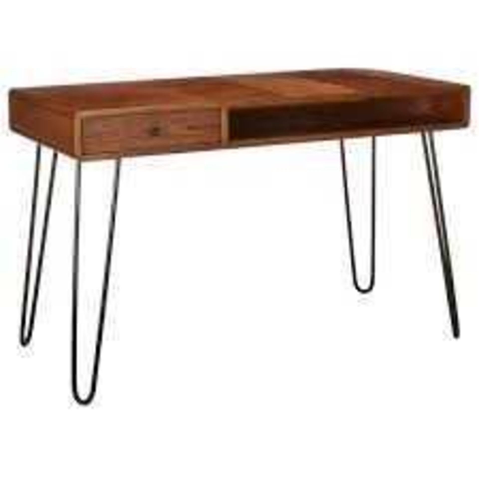 (Jb) RRP £300 Lot To Contain 1 Boxed (2 Of 2 Parts) John Lewis And Partners Hairpin Desk In Oak (No